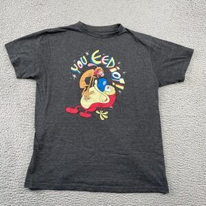 Tee Luv T-Shirt Mens Large Grey Ren and Stimpy You Eediot Graphic 90s Cartoon